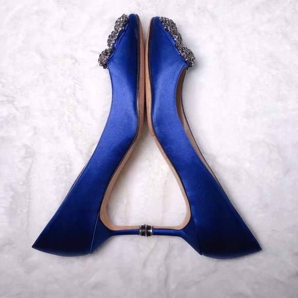 ❤️SOLD❤️Manolo Blahnik hangisi pumps royal blue 36 - Picture 4 of 10